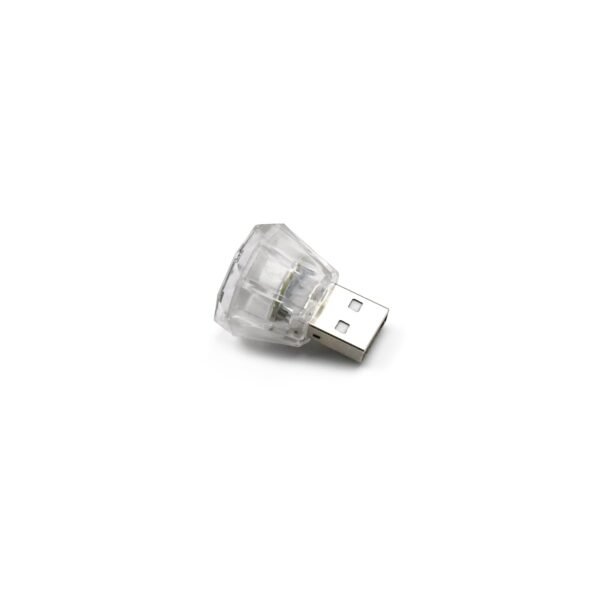 Mix Color Diamond Shape Car Mini USB LED Environmental Lights for Car and Home Decoration Led Light, Mini USB LED Night Lights Car Interior Atmosphere Lamp Car light(white-Color) - Image 4