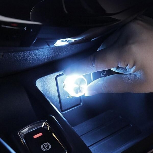 Mix Color Diamond Shape Car Mini USB LED Environmental Lights for Car and Home Decoration Led Light, Mini USB LED Night Lights Car Interior Atmosphere Lamp Car light(white-Color) - Image 5