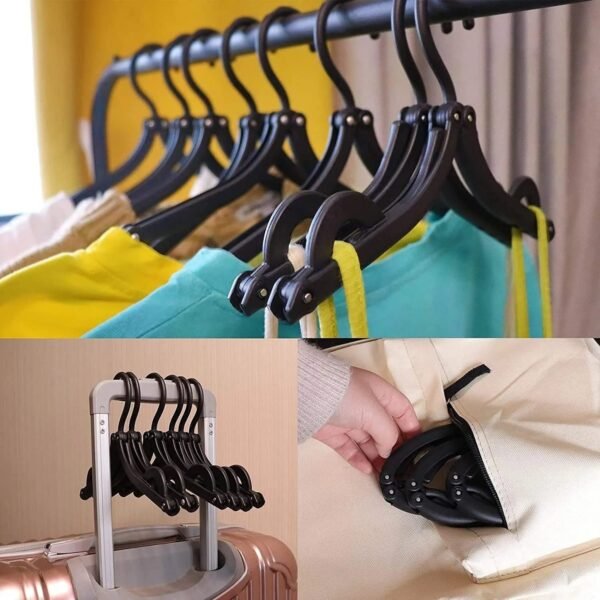 Travel Hangers, Portable Folding Clothes Hangers for Scarves Suits Trousers Pants Shirts Socks Underwear Travel Home Foldable Clothes Drying Rack - Image 8