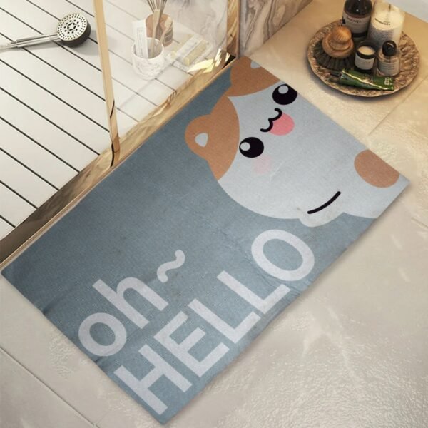 Square Bathroom mat Water Absorbent mats Diatomite Door Mat Anti-Slip Bath Mat Quick Drying Absorbent mat for Home, Kitchen (59x40) (Mix Design) - Image 7