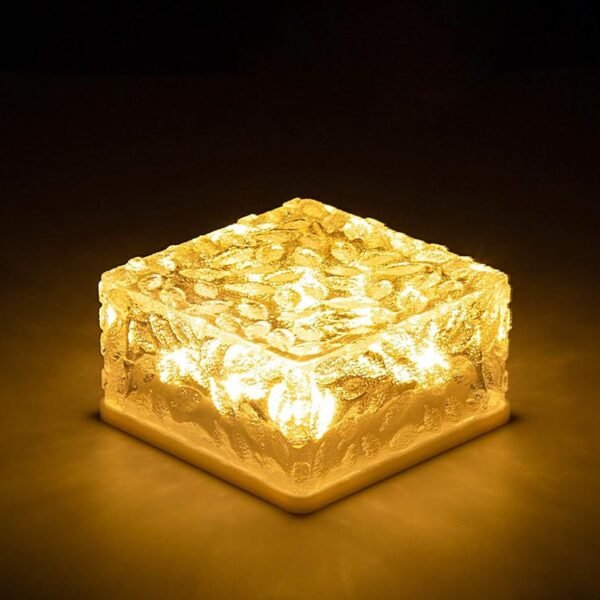 Solar Ice Cube Shaped Garden Light