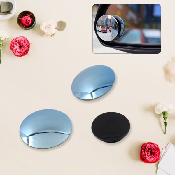 Car Blind Spot Side Mirror Round HD Glass Blind spot Mirror (2 Pc) - Image 6