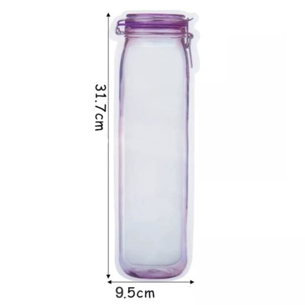 Food Storage Bag Bottles Shape Ziplock Bags Reusable (1 Pc / 500 ML) - Image 6