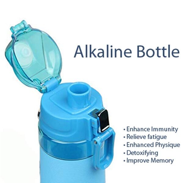 Alkaline Water Bottle, with Food Grade Plastic, Stylish and Portable (Particulates not included) - Image 3