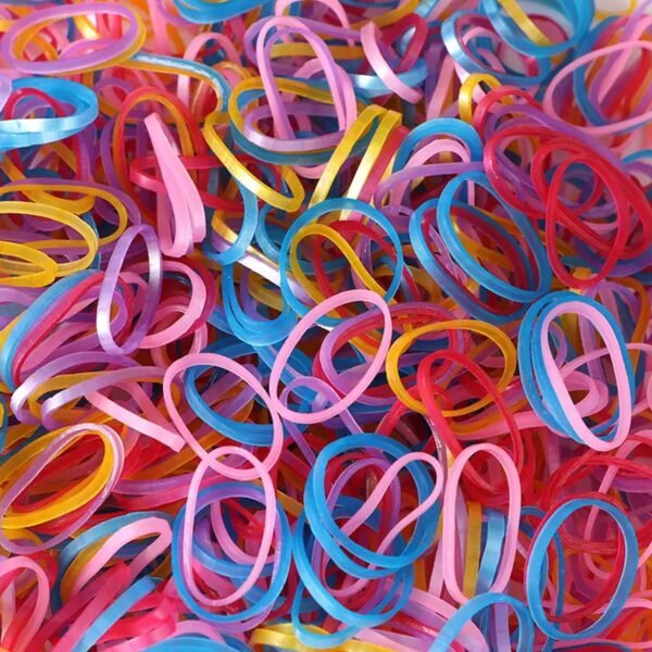 RUBBER BAND FOR OFFICE/HOME AND KITCHEN ACCESSORIES ITEM PRODUCTS, ELASTIC RUBBER BANDS, FLEXIBLE REUSABLE NYLON ELASTIC UNBREAKABLE, FOR STATIONERY, SCHOOL MULTICOLOR (0.5 Inch / 50 Gm) - Image 5