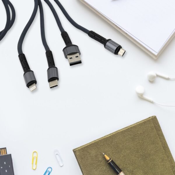 3 in 1 Multi Super Fast Charging Cable (1 Pc / 1200 MM) - Image 3