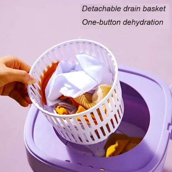 Mini Washing Machine Foldable Mini Washer with Drain Basket Portable Washing Machine Foldable for Laundry Travel Camping RV Baby Clothes - Image 6