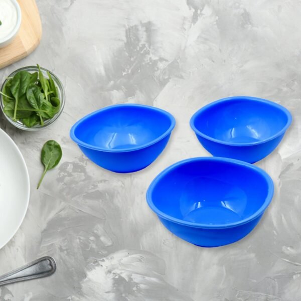 BPA Free Plastic Bowl Set for Cereal, Salad, Rice, Soup, Pasta, Snack Bowl, Microwave Safe, Dishwasher Safe (3 Pcs Set) - Image 3