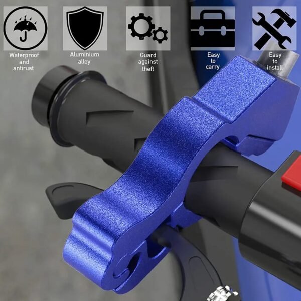 Motorcycle Grip Lock Universal Motorcycle Handlebar Throttle Grip Security Lock - Image 3