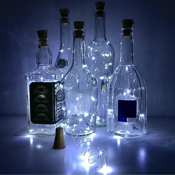 Wine Bottle Cork String Light | Multi LED / 2M Cable Length Copper Wire Battery Operated (White / 1 Pc) - Image 7