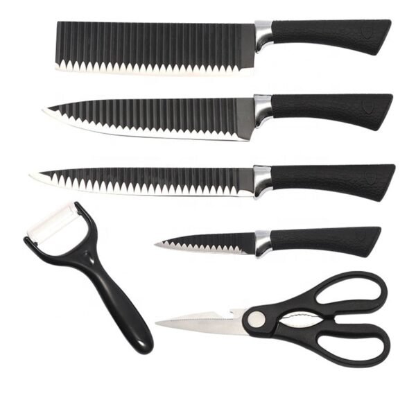 Stainless Steel Knife Set With Chef Peeler And Scissor (6 Pieces) - Image 3