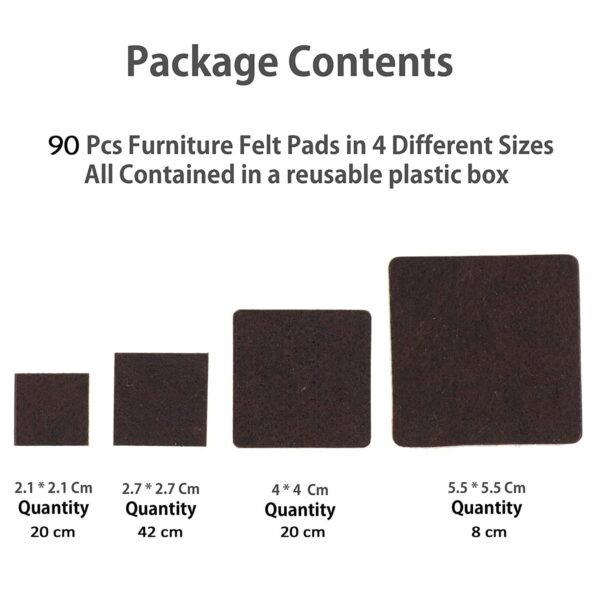 Furniture Pad Square Felt Pads Floor Protector Pad For Home & All Furniture Use - Image 3