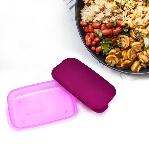 Unbreakable Divine Leak Proof Plastic Lunch Box Food Grade Plastic BPA-Free 2 Containers with Spoon - Image 6