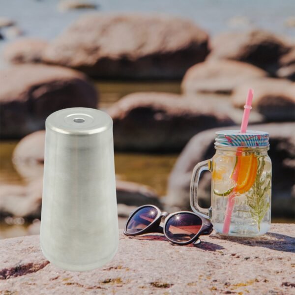 Stainless Steel Vacuum Insulated Travel Mug/ Glass Reusable Water Glass/Serving Unbreakable Drinking Glasses Plain Design for Everyday Use Drinks Water, Tea Mug, Outdoor, Home, Office (1 Pc) - Image 3