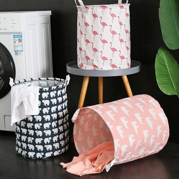 Durable and Collapsible Laundry storage Bag with Handles Clothes & Toys Storage Foldable Laundry Bag for Dirty Clothes. - Image 7