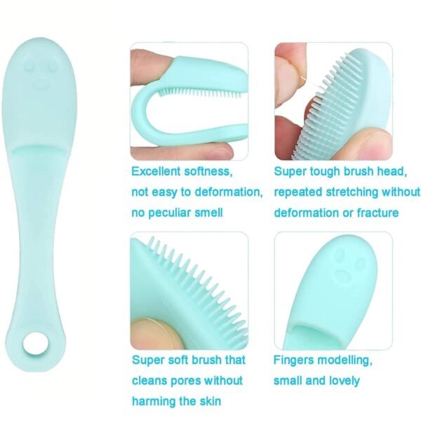 Silicone Makeup cleaning tool, finger wash Face Scrubber Facial Cleansing Brush (1 Pc / Mix Color) - Image 6