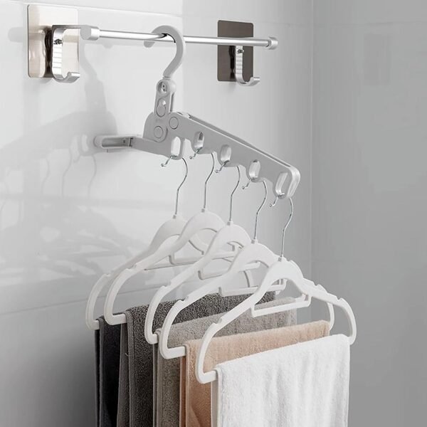 5 holes foldable clothes Hanger - Image 5