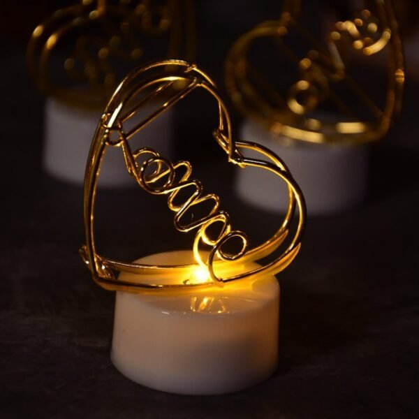 Multicolor Flameless heart Design Candles for Decoration (Set of 12pc)