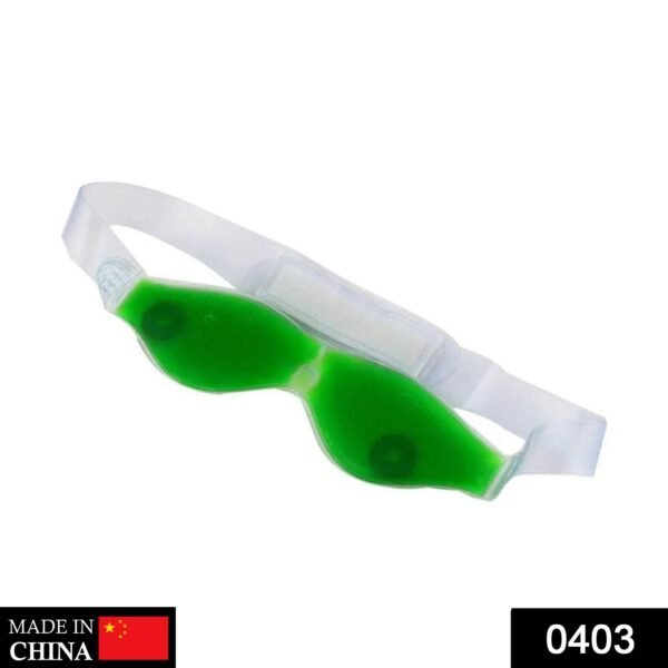 Cold Eye Mask with Stick-on Straps (Green) - Image 2