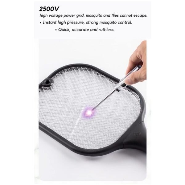 Mosquito Killer Racket | Rechargeable Automatic Electric Fly Swatter | Mosquito Zapper Racket with UV Light Lamp | Mosquito Swatter with USB Charging Base | Electric Insect Killer Racket Machine Bat - Image 3