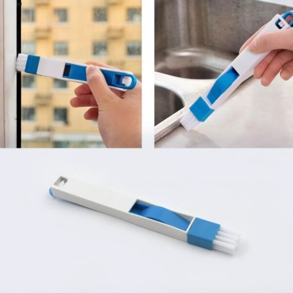 2 in 1 Multi-Function Plastic Window Slot Keyboard Wardrobe Dust Removal Cleaning Brush - Image 6