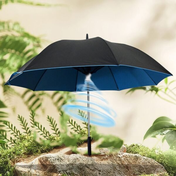 Sun Umbrella With Inside Fan & Power Bank Umbrellas For Summer (1 Pc) - Image 6