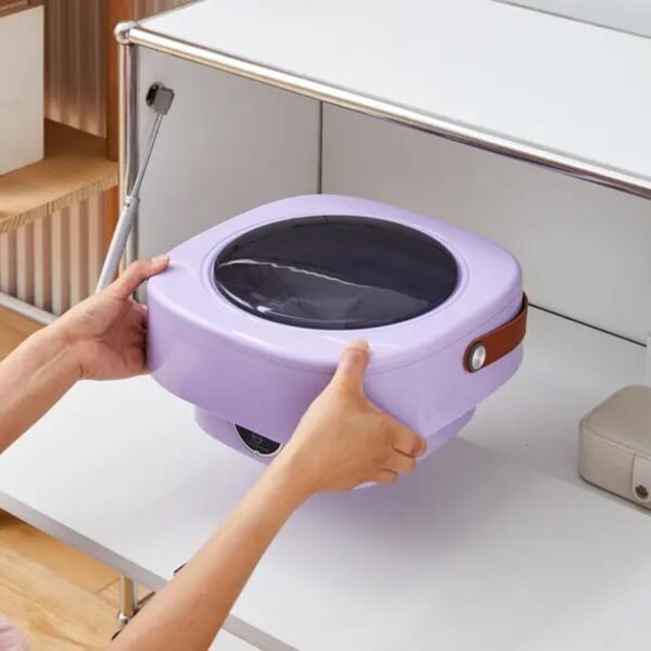 Mini Washing Machine Foldable Mini Washer with Drain Basket Portable Washing Machine Foldable for Laundry Travel Camping RV Baby Clothes - Image 3