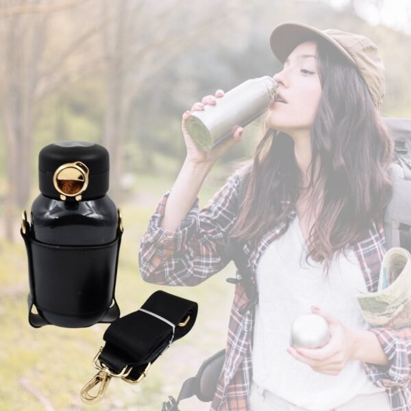 Thermos Steel Bottle, Push Button | Fashion Cup Temperature Display Bottle (420 ML) - Image 4