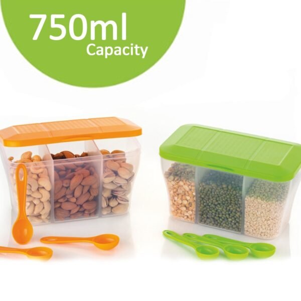 Plastic Square Storage Organiser Container (750ML Capacity) - Image 6