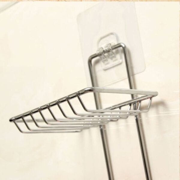 Kitchen Bathroom Soaps Storage Rack with 2 Hook for Home - Image 6