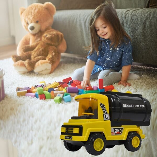 Big Size Heavy Duty Unbreakable Friction Powered with Engine Sound While Running | Non Electric Toy |Tempo Oil - Water Tanker Vehicle Truck for Kids Size