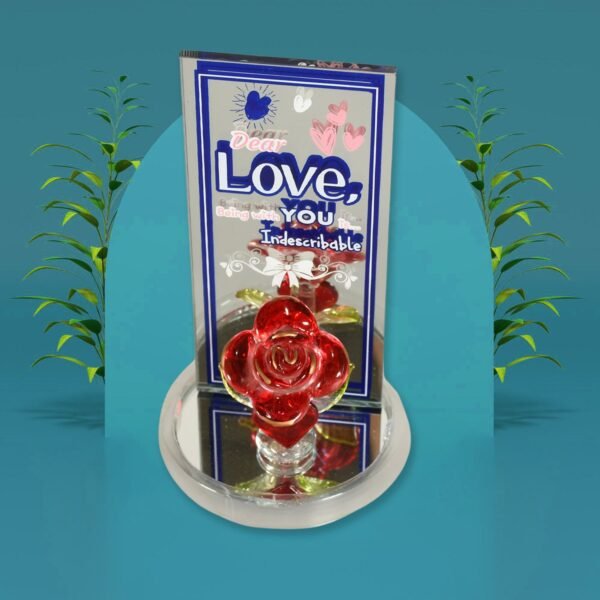 Lovely Rose Gift Showpiece, Love showpiece Valentine's Day Gift, Cute Anniversary, Wedding, Birthday, Boyfriend, Husband Romantic Unique Gift Set, Home Decoration Gift Set (1 Pc) - Image 6