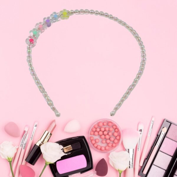 Hair Accessories Metal Handmade Colorful beads With Pearls Fancy Party Hairband (1 Pc / Mix Design) - Image 6