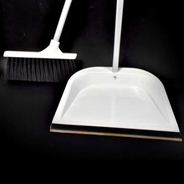 Broom and Dustpan Cleaning Set Long Handled Dustpan and Brush Handle Dust Pan Broom Sweeper Long Handle Broom and Dustpan Set for Kitchen,Home,Lobby Schools,Hospital etc. - Image 5