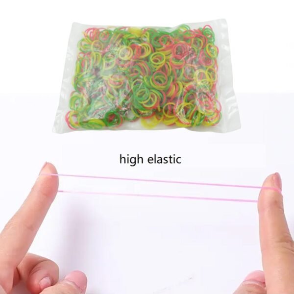 RUBBER BAND FOR OFFICE/HOME AND KITCHEN ACCESSORIES ITEM PRODUCTS, ELASTIC RUBBER BANDS, FLEXIBLE REUSABLE NYLON ELASTIC UNBREAKABLE, FOR STATIONERY, SCHOOL MULTICOLOR (0.5 Inch / 50 Gm) - Image 3