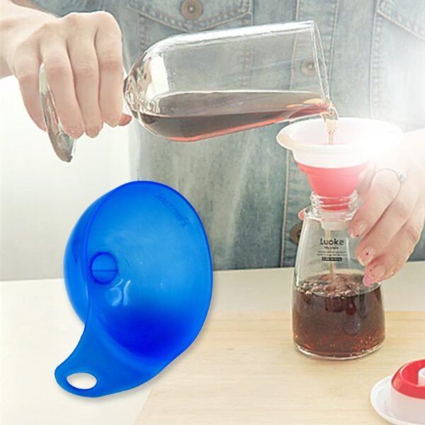 Plastic Funnel For Pouring Oil, Sauce, Water, Juice Cooking Oil, Powder, Small Food-Grains Food Grade Plastic Funnel (1 Pc) - Image 6