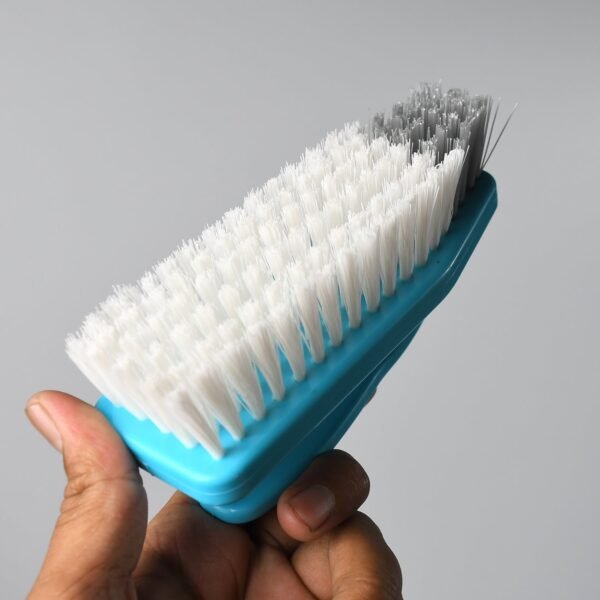 MULTIPURPOSE DURABLE CLEANING BRUSH WITH HANDLE FOR CLOTHES LAUNDRY FLOOR TILES AT HOME KITCHEN SINK, WET AND DRY WASH CLOTH SPOTTING WASHING SCRUBBING BRUSH. - Image 5