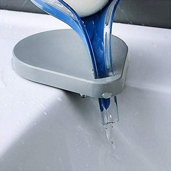 Plastic Leaf Shape Soap Box Self Draining Bathroom Soap Holder(Mix Color / 1 Pc) - Image 6