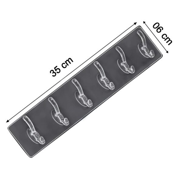 Adhesive Transparent Heavy Duty Wall Hook - Image 4