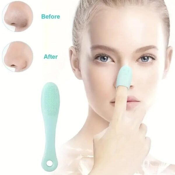 Silicone Makeup cleaning tool, finger wash Face Scrubber Facial Cleansing Brush (1 Pc / Mix Color) - Image 3