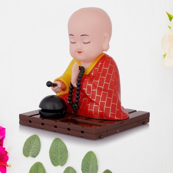 Solar Powered Sitting Buddha Statue,  Moving Head and Hand (1 Pc / Big) - Image 6