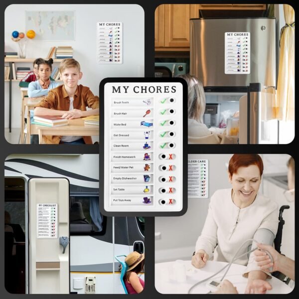 Portable My Chores Home Note Board Management Planning Memo Boards Reminding Time. (Size :- 20x12Cm) - Image 7