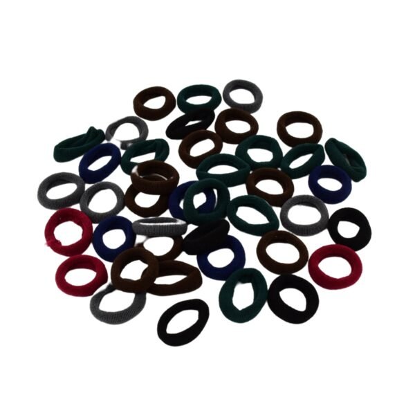 Small Ponytail Holder Bands for Hair Rubber Bands (Pack of 50 / Multicolour) - Image 5