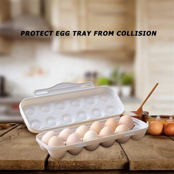 18 Grid Egg Holder Storage, Shock-Proof Egg Container with Buckle, Egg Carrier, Egg Tray, Egg Shelter, Effective Full Seal, Egg House use for Fridge, Camping, Kitchen - Image 6