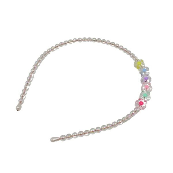 Hair Accessories Metal Handmade Colorful beads With Pearls Fancy Party Hairband (1 Pc / Mix Design) - Image 5