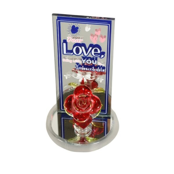 Lovely Rose Gift Showpiece, Love showpiece Valentine's Day Gift, Cute Anniversary, Wedding, Birthday, Boyfriend, Husband Romantic Unique Gift Set, Home Decoration Gift Set (1 Pc) - Image 4