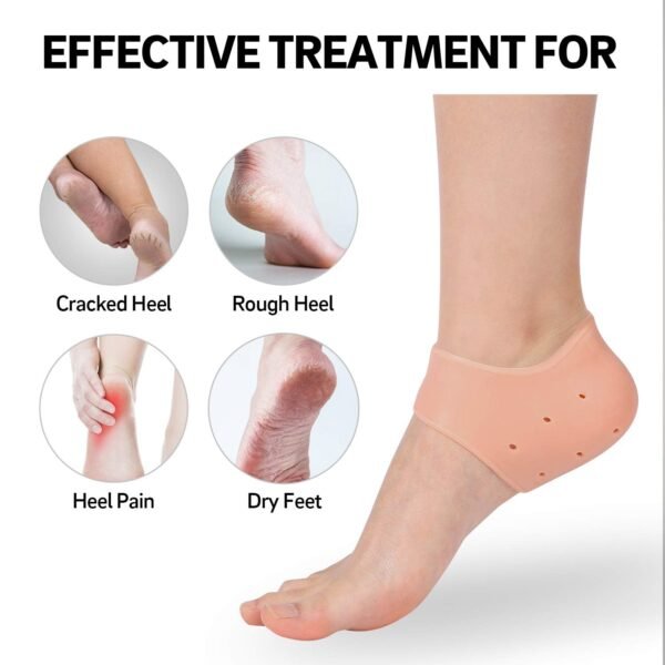 Anti Crack Silicon Gel Heel Moisturizing Socks for Foot Care Men Women (Loose Pack) - Image 7