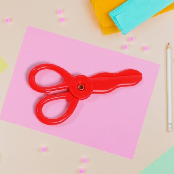 Plastic Child-Safe Scissor Set, Toddlers Training Scissors, Pre-School Training Scissors and Children Art Supplies - Image 5