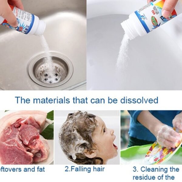 POWERFUL SINK AND DRAIN CLEANER, PORTABLE POWDER CLEANING TOOL SUPER CLOG REMOVER CHEMICAL POWDER AGENT FOR KITCHEN TOILET PIPE DREDGING - Image 6