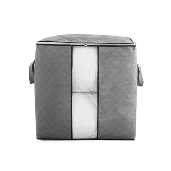 Storage bag with Zipper and Space Saver Comforter bag, Pillow, Quilt, Bedding, Clothes, Blanket Storage Organizer Bag with Large Clear Window and Carry Handles for Closet. - Image 6